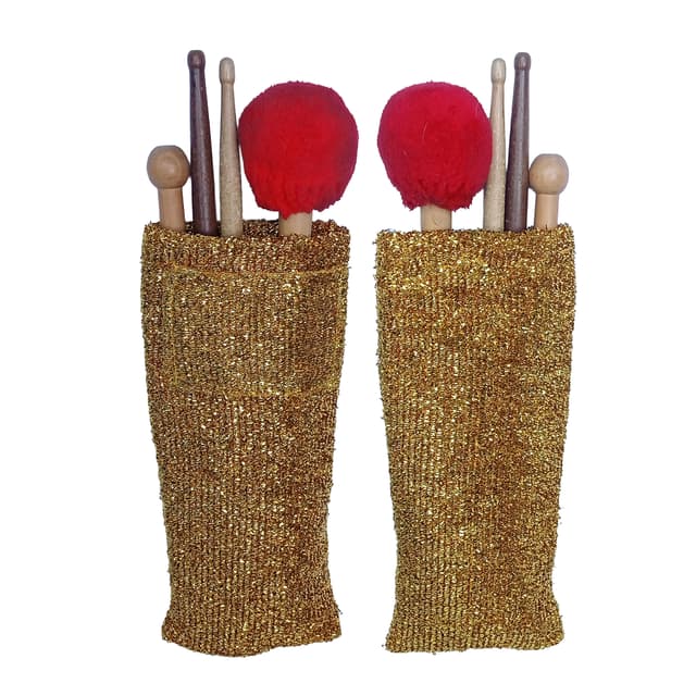 Porta Baqueta Lurex Esponja Dourado