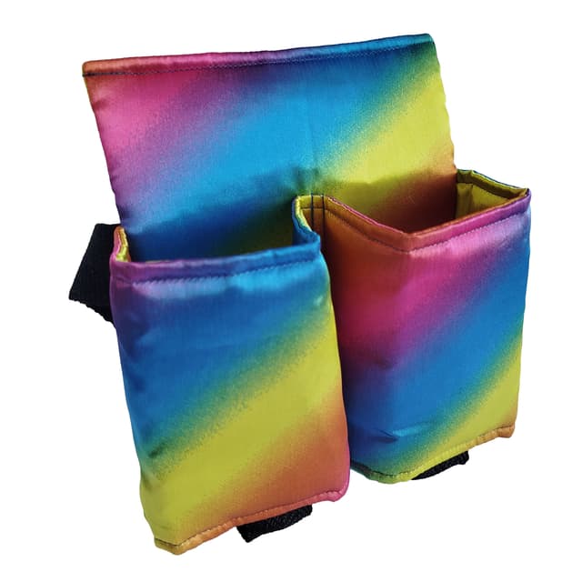 Pochete Porta-Bebida Cetim Arco-íris